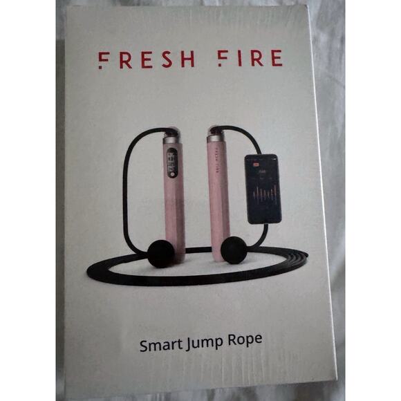 Fresh Fire Smart Jump Rope Bluetooth App Fitness Tracker Cordless Weighted Pink - Picture 1 of 5